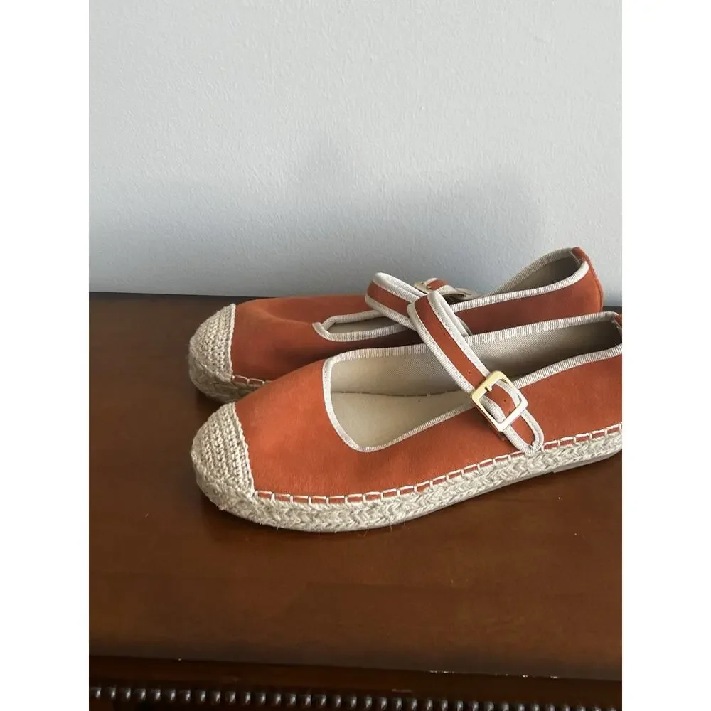 Rag & Co Mary Jane Shoes Flats Boleyn Soft Suede Orange